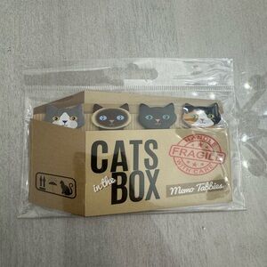 NWOT Cats in the Box Memo Tabs Page Tabs Page Flags Cat Lover Cat Gift
